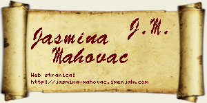 Jasmina Mahovac vizit kartica